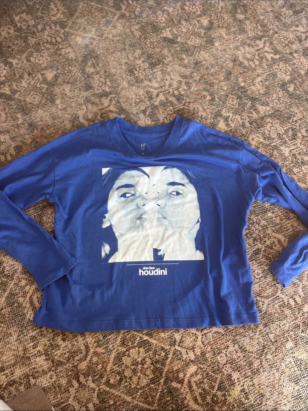 GAP Royal Blue Long-Sleeve Graphic Tee